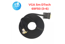 Cáp VGA 5m DTech 69F50 (3+6) - Hãng phân phối