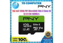 Thẻ nhớ 128GB PNY MicroSDXC Elite-X Class 10 U3 A1 V30 100Mb/s (Không Adapter) - Hàng chính hãng