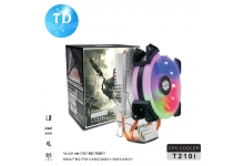 Tản nhiệt CPU Master Vision T210i LED (Tản khí 2 ống đồng, 1 Fan 9cm, Full Socket) - Hàng chính hãng VSP phân phối