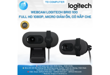 Webcam Logitech Brio 100 – Full HD 1080p, Micro Giảm Ồn, Có Nắp Che - Hàng chính hãng