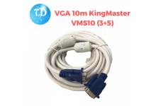 Cáp VGA 10m KingMaster VMS10 (3+5) FullHD sắc nét - Hãng phân phối