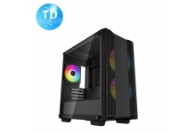 Vỏ máy tính Case Deepcool CC360 [ĐEN] ARGB sẵn 3 Fan LED Gaming Kính cường lực (Mini-ITX/ Micro-ATX) - Hàng chính hãng Viễn Sơn phân phối