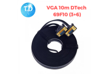 Cáp VGA 10m DTech 69F10 (3+6) Full HD sắc nét - Hãng phân phối