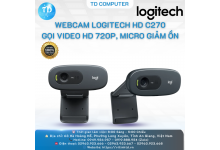 Webcam Logitech HD C270 – Gọi Video HD 720p, Micro Giảm Ồn - Hàng chính hãng