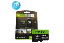 Thẻ nhớ PNY 64GB microSDXC Elite-X 100MB/s Kèm Adapter - Hàng chính hãng DSS phân phối