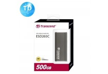 Ổ cứng di động SSD Transcend 500GB TS500GESD265C (Type-C và USB3.2/ 1050Mb/s/ 950Mb/s/ Xám) - Hàng chính hãng